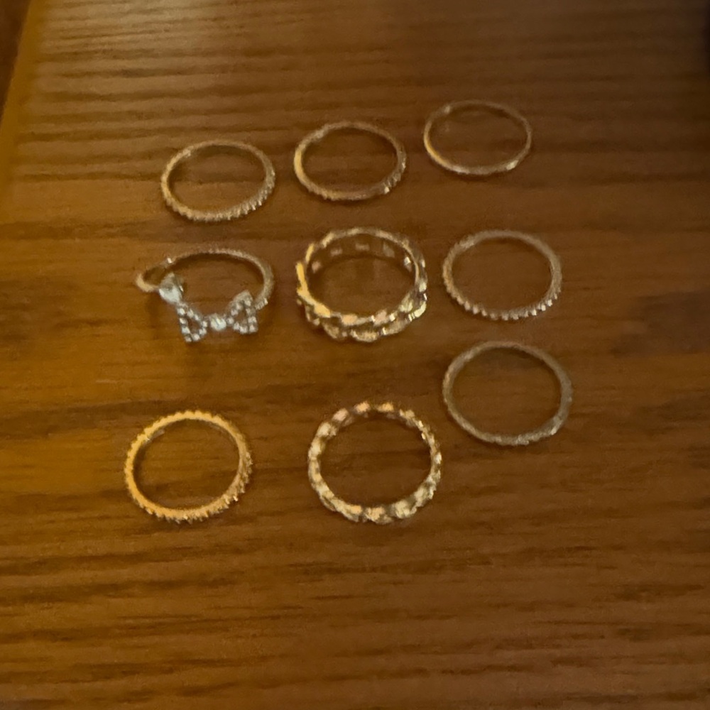 Gold and Silver Ring Set